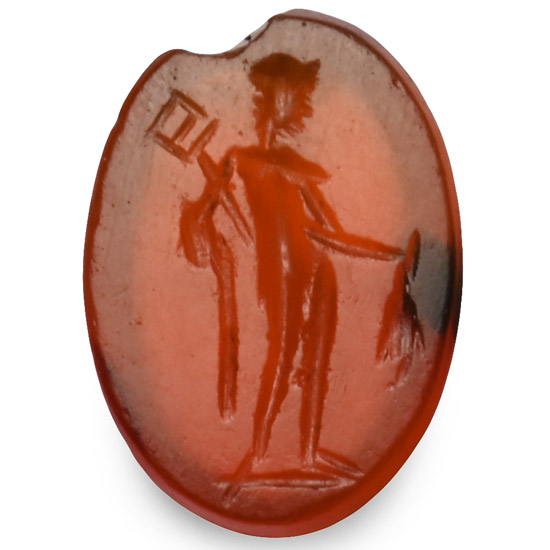 Roman Carnelian Gemstone with Mercury