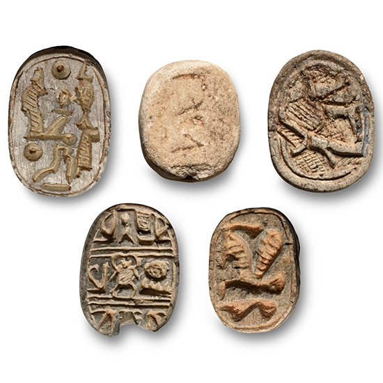 Egyptian and Phoenician Stone Scarab Group