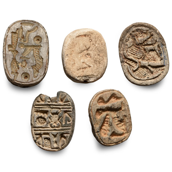 Egyptian and Phoenician Stone Scarab Group