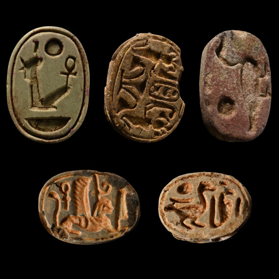 Egyptian and Phoenician Stone Scarab Group