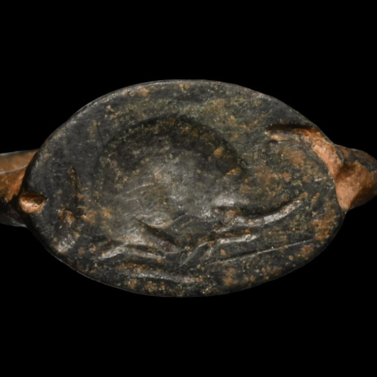 Greek Bronze Ring with Mouse