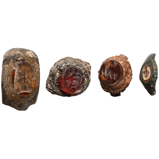 Roman Bronze Ring Bezel Group