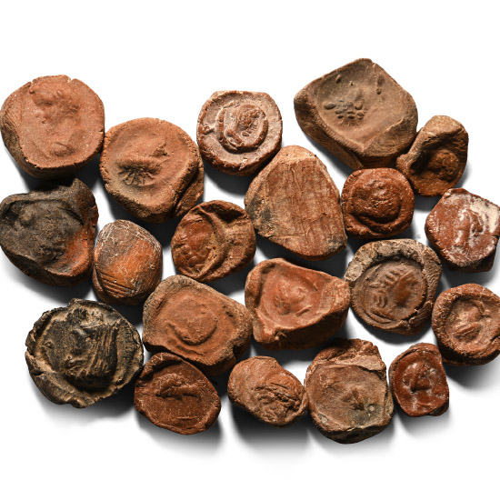 Roman Terracotta Bullae, Tesserae or Token Group