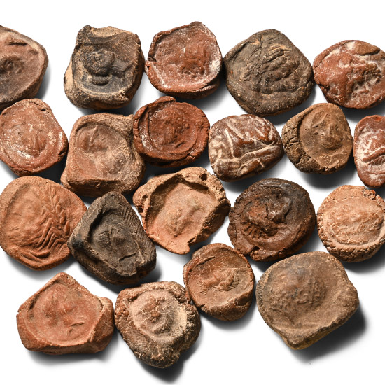 Roman Terracotta Bullae, Tesserae or Token Group