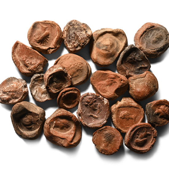 Roman Terracotta Bullae, Tesserae or Token Group