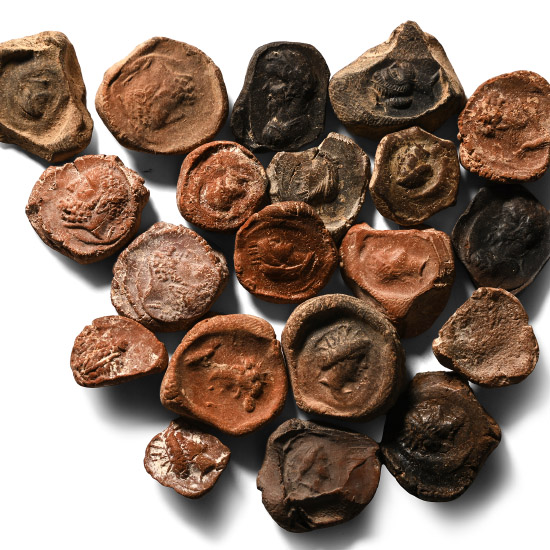 Roman Terracotta Bullae, Tesserae or Token Group