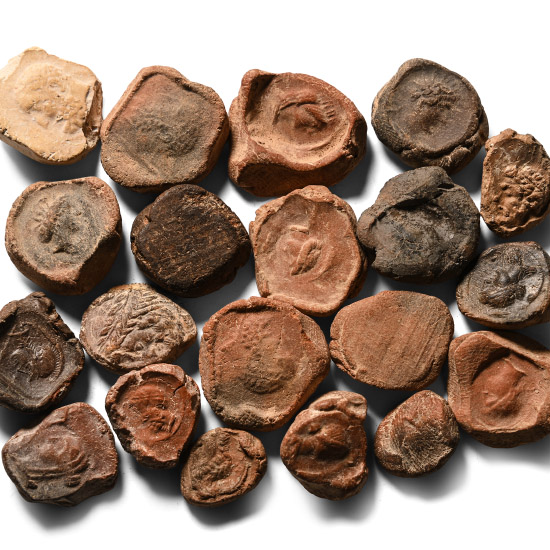 Roman Terracotta Bullae, Tesserae or Token Group