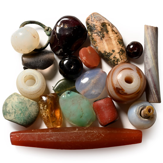 Western Asiatic Mixed Stone and Glass Bead Collection