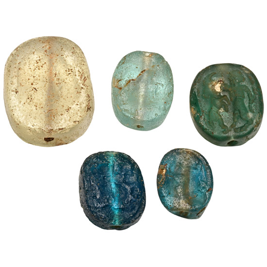 Western Asiatic Glass Scaraboid Stamp Seal Collection