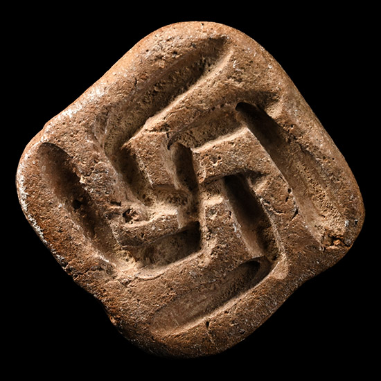 Early Bronze Age Indus Valley Pottery Seal with Swastika