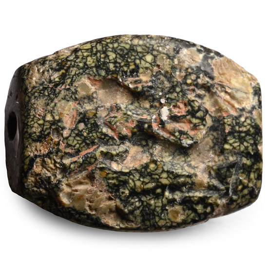 Western Asiatic Green Stone Amulet with Galloping Animals