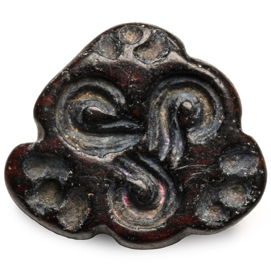 Western Asiatic Red Stone Stamp Seal with Triskele