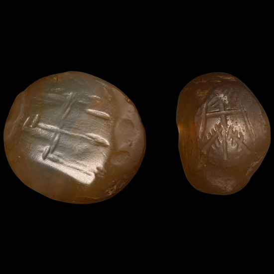 Sasanian Agate Stamp Seal Group