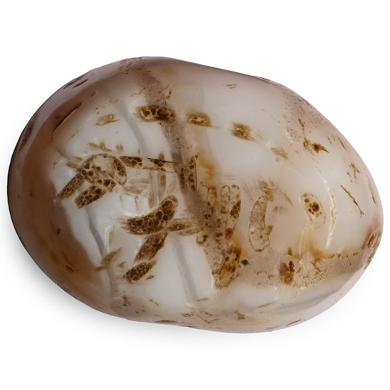 Sasanian Banded Agate Stamp Seal with Horse