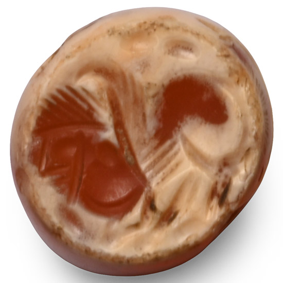 Sasanian Banded Agate Stamp Seal with Sphinx
