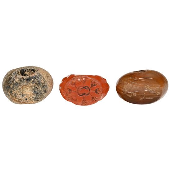 Sasanian Stone Stamp Seal Group