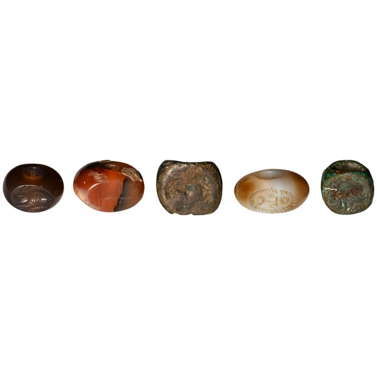 Sasanian Agate and Bronze Stamp Seal Collection