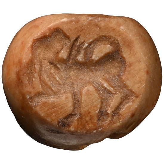Sasanian Agate Stamp Seal with Gryphon
