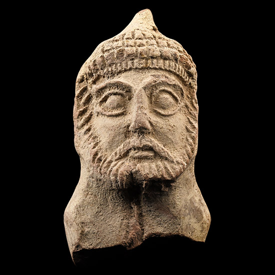 Parthian Terracotta Bust of a Warrior