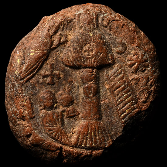 Byzantine Terracotta Bulla with St Simeon