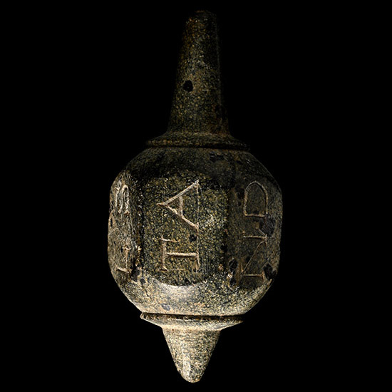 Roman Carved Stone Totum Spinning Gaming Die
