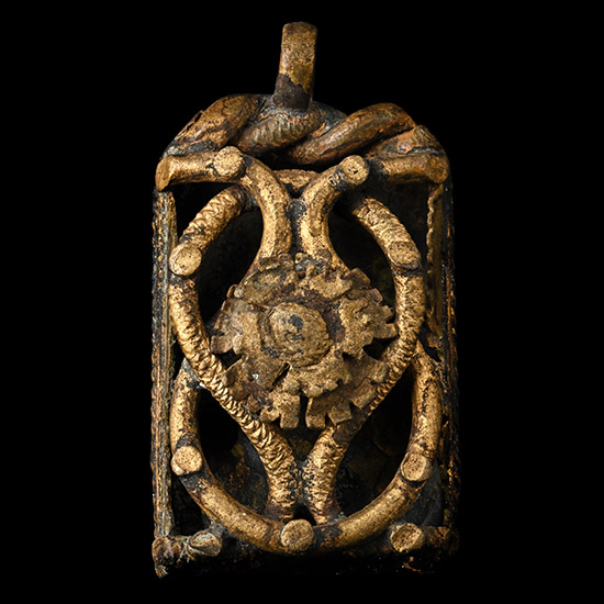 Large Renaissance Gilt Bronze Floral Belt Plate