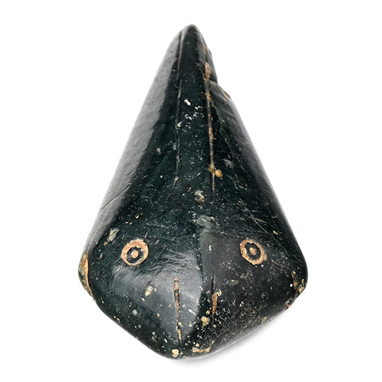Western Asiatic Black Stone Fish Pendant