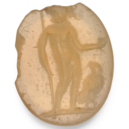 Roman Chalcedony Gemstone with Jupiter