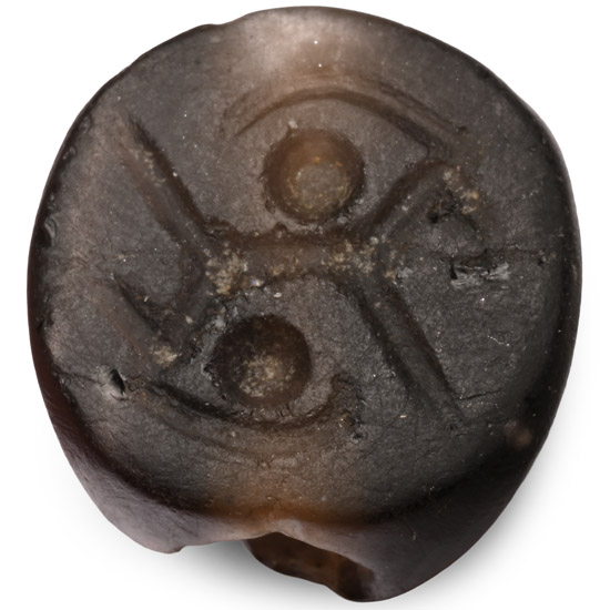 Western Asiatic Stone Stamp Seal With Striding Figure