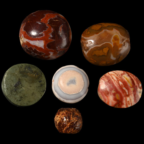 Western Asiatic Plain Gemstone and Amber Bead Group