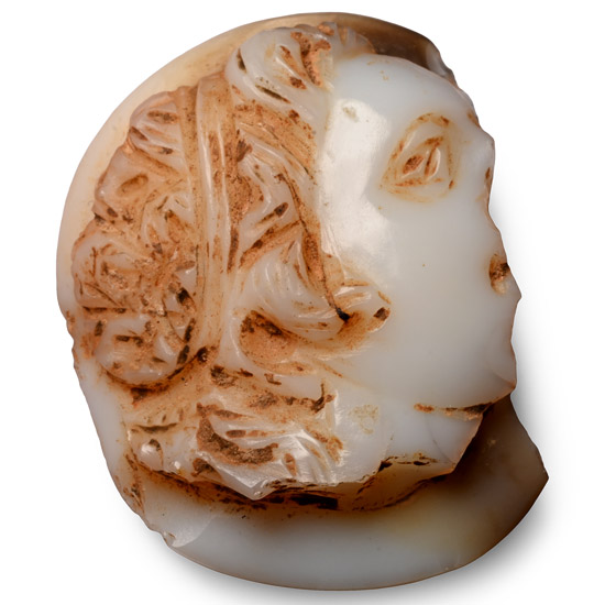 Egyptian Agate Portrait Cameo with Taenia