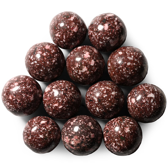 Polished Imperial Porphyry Gaming Piece Set