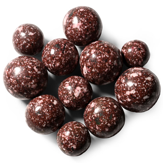 Polished Imperial Porphyry Gaming Pieces