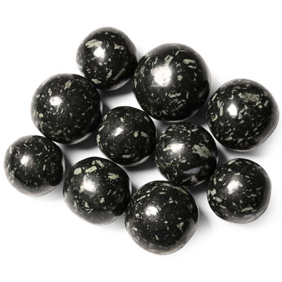 Polished Spartan Basalt Green Porphyry Gaming Piece Group
