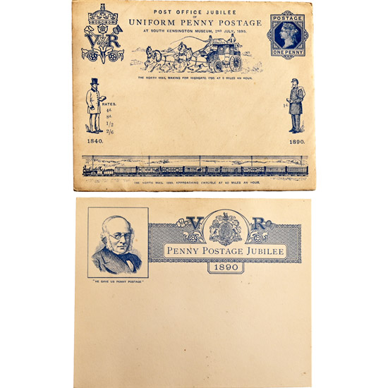 Post Office Victorian Jubilee of Uniform Penny Postage Commemorative Envelope and Card