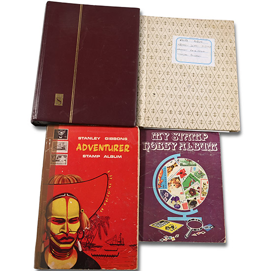 Collection of World Stamps in Four Albums