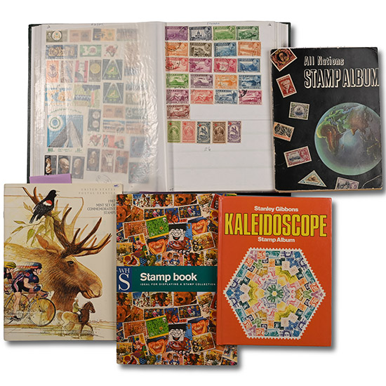 Collection of World Stamps in Five Albums