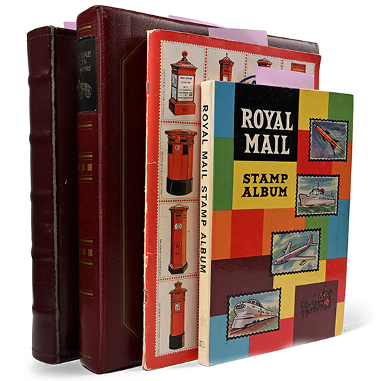 Collection of World Stamps in Four Albums