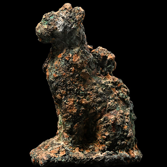 Egyptian Bronze Seated Cat Statuette