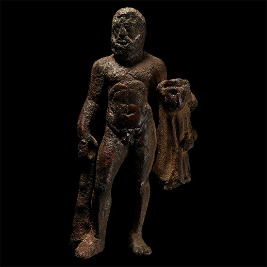 Roman Bronze Statuette of Resting Hercules