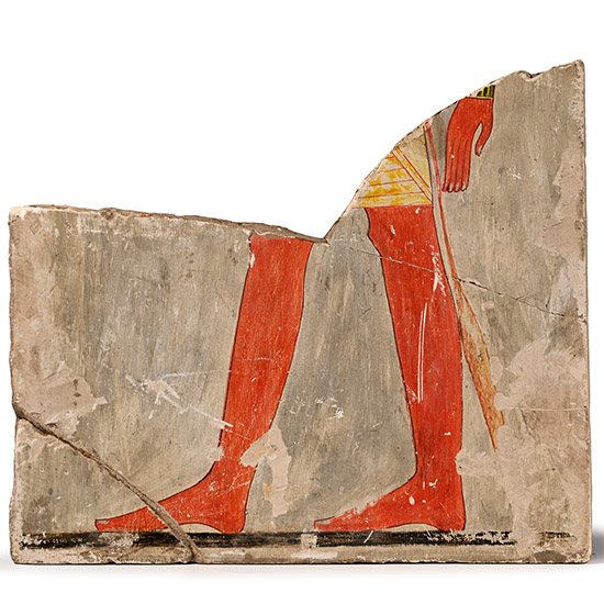 Egyptian Grand Tour Painted Limestone Plaque