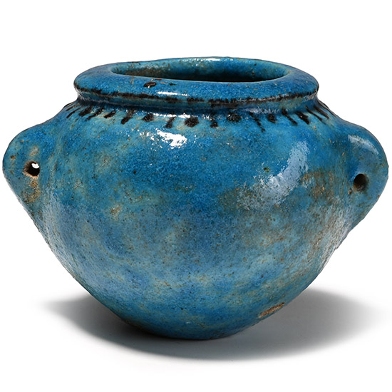 Egyptian Blue Glazed Faience Jar