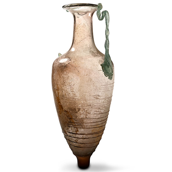 Large Roman Glass Amphora with Trail