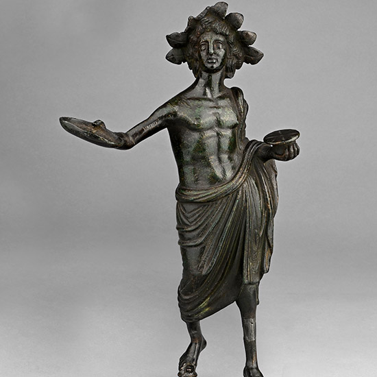 Large Etruscan Statue of a Priest with Patera