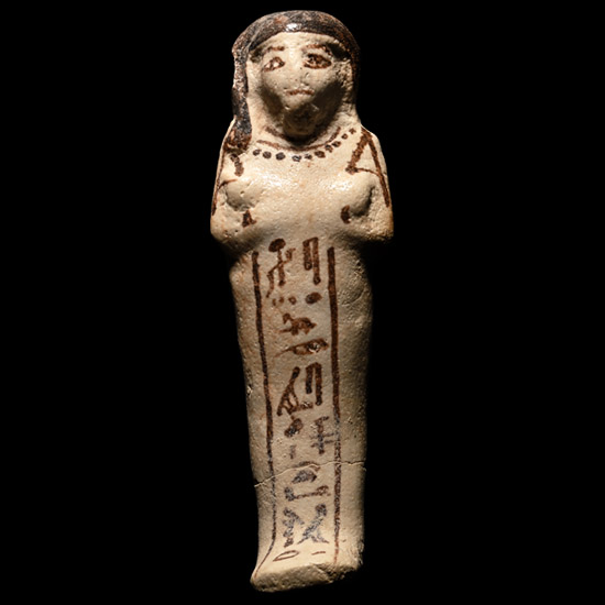 Egyptian Cream Glazed Shabti