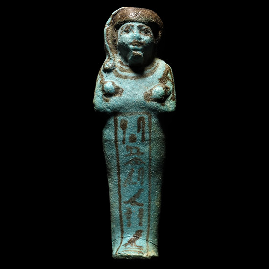 Egyptian Blue Glazed Shabti