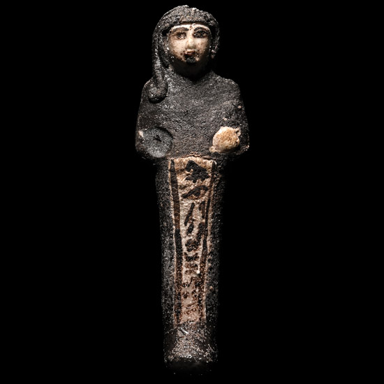Egyptian Faience Shabti for the Fourth Son of Ramesses II, Prince Khaemwaset