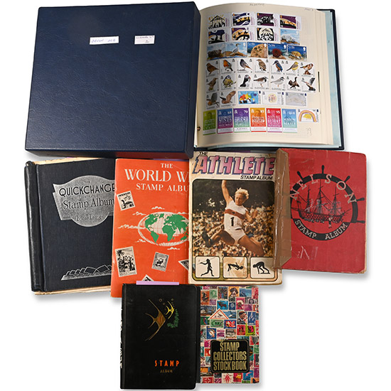 Collection of World Stamps in Seven Albums