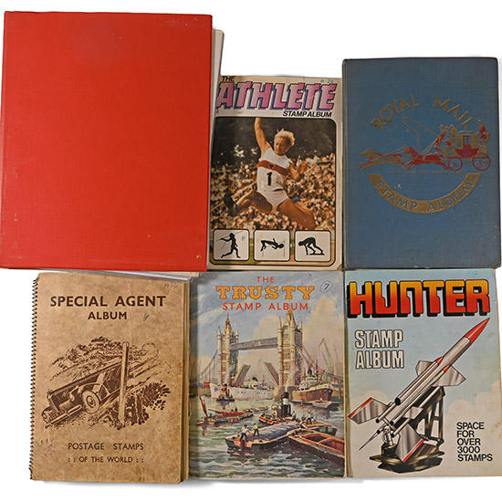 Collection of World Stamps in Six Albums
