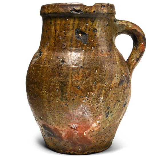Tudor Period Green Glazed Pitcher